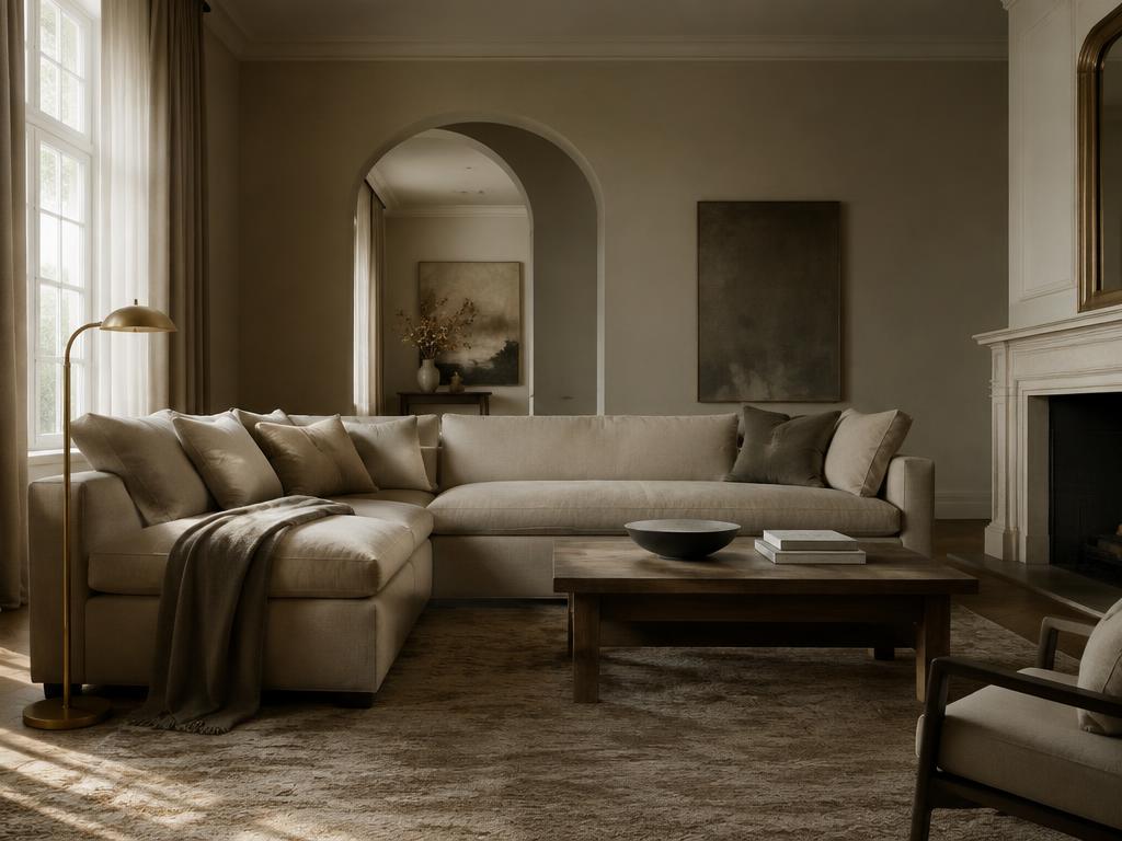 Warm, thoughtfully designed living room
